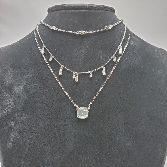 French Connection Layered Choker Necklace 11 (Aqua) Necklace - Picture 4 of 8